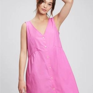 GAP V-Neck Button Front Dress Petite S